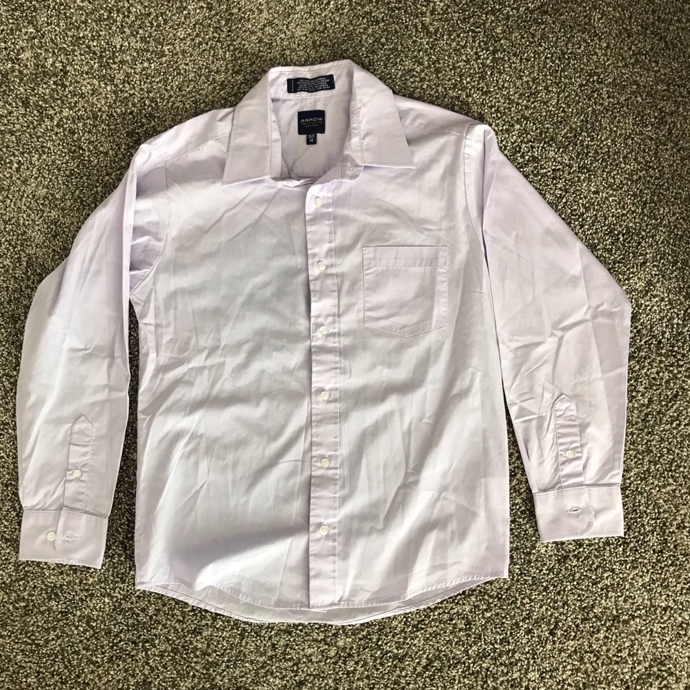 Arrow Boys Light Lavender Button Down Dress Shirt